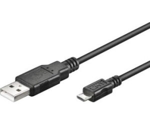 Ewent 1.8m USB A/mirco USB B cable USB 1,8 m USB 2.0 Micro-USB B Negro