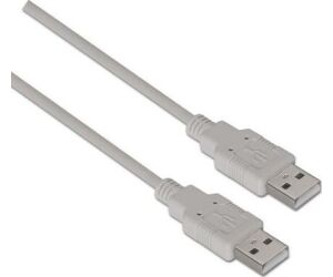 Cable USB 2.0  Aisens A101-0021/ USB Macho - USB Macho/ 1m/ Beige