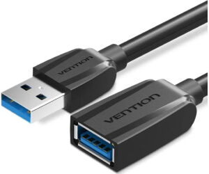 Cable Alargador Usb 3.0 Usb M-m 3 M Negro Vention