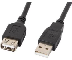 Cable alargador lanberg usb 2.0 macho - hembra -  3m - negro