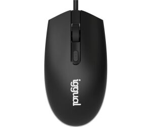 iggual Ratón óptico COM-LED-1600DPI negro