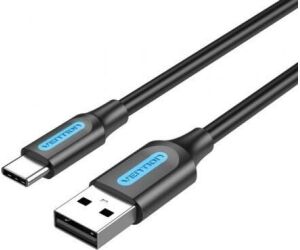 Cable USB 2.0 Tipo-C Vention COKBD/ USB Macho - USB Tipo-C Macho/ Hasta 60W/ 480Mbps/ 50cm/ Gris