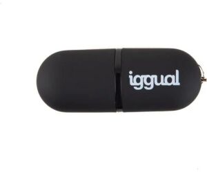 iggual Lápiz USB 2.0 16GB PEN16 negro con tapa