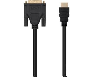 Cable de vídeo DVI-HDMI M/M 1.8m. Negro