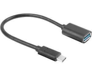 Adaptador usb lanberg usb tipo c m 3.1 a usb tipo a h 15cm otg negro