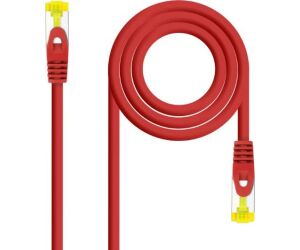 Cable De Red Latiguillo Rj45 Sftp Cat6a Awg26 0.30 M Rojo Nanocable