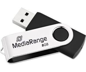 Pendrive 8gb Usb 2.0 Mediarange Silver-black