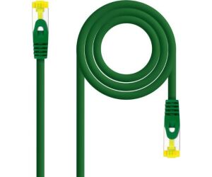 Cable De Red Latiguillo Rj45 Sftp Cat6a Awg26 0.25 M Verde Nanocable