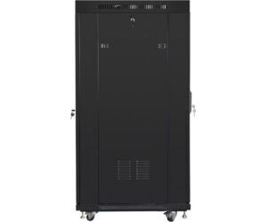 Armario Lanberg Rack 19" 27u 600x800 Flat Pack Puerta Mesh Negro Con Lcd