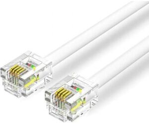 Cable de Teléfono RJ11 6P4C Vention IQBWI/ 3m/ Blanco
