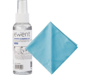 Ewent EW5668 kit de limpieza para computadora Pantallas / Plásticos, Universal Kit de limpieza para equipos 100 ml