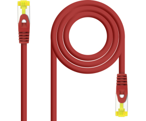 Nanocable Cable de red latiguillo RJ45 LSZH Cat.6A SFTP AWG26, Rojo, 3.0 m