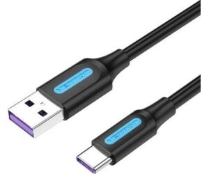 Cable Usb-a A Usb-c M-m 0.25 M Negro Vention
