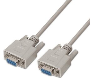 Cable Serie NULL Modem Aisens A112-0067/ DB9 Hembra - DB9 Hembra/ Hasta 0.15W/ 1.6Mbps/ 1.8m/ Beige