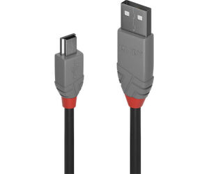 Lindy 36720 cable USB USB 2.0 0,2 m USB A Mini-USB B Negro