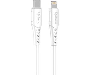 Cable qcharx sofia tipo c a lightning 3a 20w - 1 m - pvc blanco