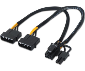 Cable de Alimentación Tarjeta Gráfica Nanocable 10.19.1201/ 2x Molex Macho - 6+2 PIN Macho/ 20cm