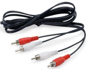 Cable 2x rca equip 2.5m - macho -  macho - negro