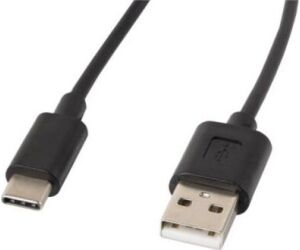 Cable usb lanberg 2.0 macho - usb tipo c macho 1m negro