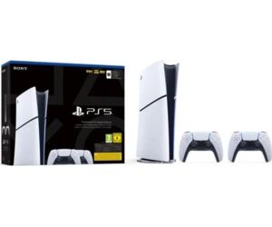 Consola ps5 sony playstation 5 digital slim 1tb chasis d + 2 dualsense