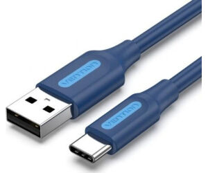 Cable USB 2.0 Tipo-C Vention COKLH/ USB Tipo-C Macho - USB Macho/ 480Mbps/ 2m/ Azul