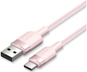 Cable Usb-c A Usb-a Trenzado 1 M Rosa Vention