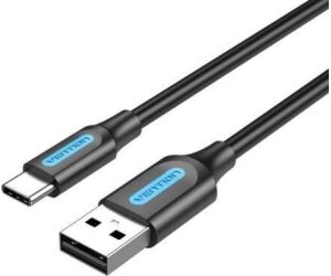 Cable USB 2.0 Tipo-C Vention COKBI/ USB Macho - USB Tipo-C Macho/ 480Mbps/ 3m/ Gris