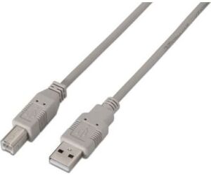 Cable USB 2.0 Impresora Aisens A101-0004/ USB Tipo-B Macho - USB Macho/ 4.5m/ Beige