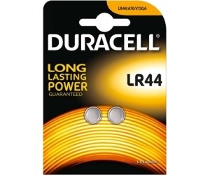 Duracell Pila Botón Alcalina LR44 1,5V Blister*2
