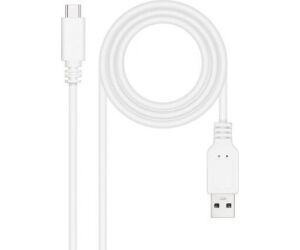 Nanocable Cable USB 2.0 3A USB-C-M/M 0.5M Blanco