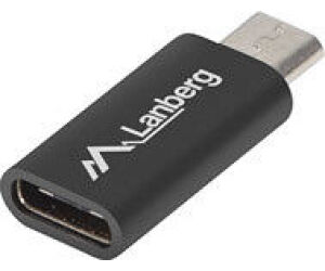 Adaptador lanberg usb 2.0 usb tipo c f - micro - b macho negro