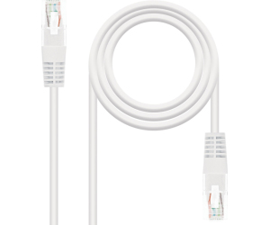 Cable De Red Latiguillo Rj45 Utp Cat6 Awg24 0.30 M Blanco Nanocable