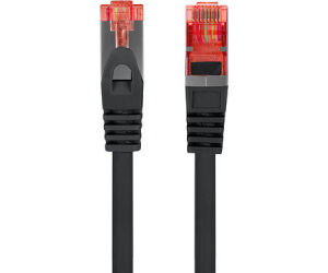 Cable red lanberg latiguillo cat.6 s - ftp lszh cu 0.5m negro fluke passed