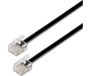 Cable de Teléfono RJ11 6P4C Aisens A143-0319/ 2m/ Negro
