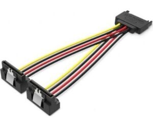 CABLE ALIMENTACION SATA/M A 2xSATA/H 0,15 M NEGRO VENTION