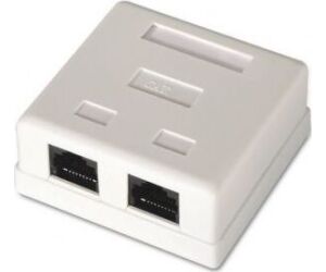 Roseta De Superficie Aisens Rj45 Cat.6 Utp 2 Tomas Blanco