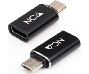 Adaptador Micro Usb A Usb-c B/m - Usb-c/h Negro Nanocable