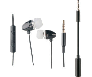 Muvit auriculares estreo con micrfono + adaptador 3 -5mm negro