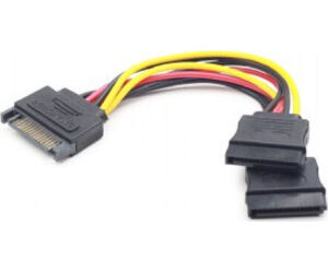 Cable sata gembird cc - satam2f - 01 macho - hembra -  2 puertos hembra -   0.15m