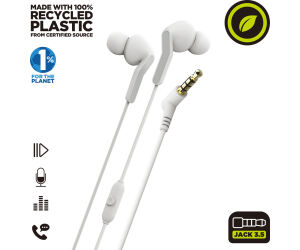 Muvit for change auriculares estreo e57 3.5mm blancos