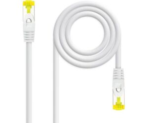 Cable De Red Latiguillo Rj45 Sftp Cat6a Awg26 0.30 M Blanco Nanocable