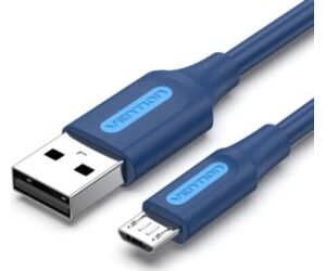 Cable USB 2.0 Vention COLLG/ USB Macho - MicroUSB Macho/ Hasta 60W/ 480Mbps/ 1.5m/ Azul