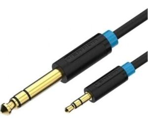 Cable Estéreo Vention BABBD/ Jack 6.5 Macho - Jack 3.5 Macho/ 50cm/ Negro