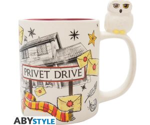 Taza 3d abystyle harry potter hedwig & privet