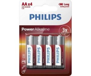 Pack de 4 Pilas AA Philips LR6P4B/10/ 1.5V/ Alcalina