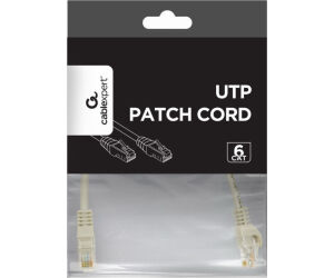 Cable Red Gembird Utp Cat6 0,25m Cobre Gris