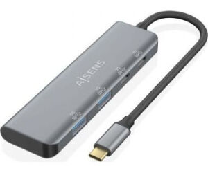 Adaptador USB 3.1 Aisens A106-0765/ USB-C Macho - RJ45 Hembra/ 11cm/ Negro