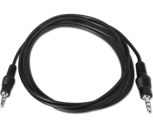 Cable Estéreo Nanocable 10.24.0100/ Jack 3.5 Macho - Jack 3.5 Macho/ 30cm/ Negro