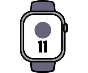 Apple Watch Series 11/ GPS/ 46mm/ Plata/ Correa Deportiva Niebla Lila (M/L)