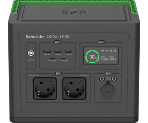 Schneider Offgrid Portable Power Station 500, 517 Wh Lithium-ion, 2 Schuko, Sinewave